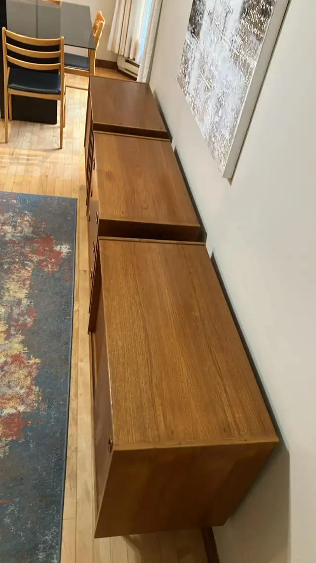 Mid century. TEAK TECK. Modulaire. Crédence, buffet, bahut disqu - Photo 5