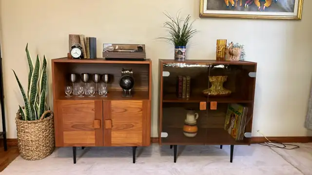 Mid century. TEAK TECK. Modulable. Crédence, bahut disques vinyl - Photo 4