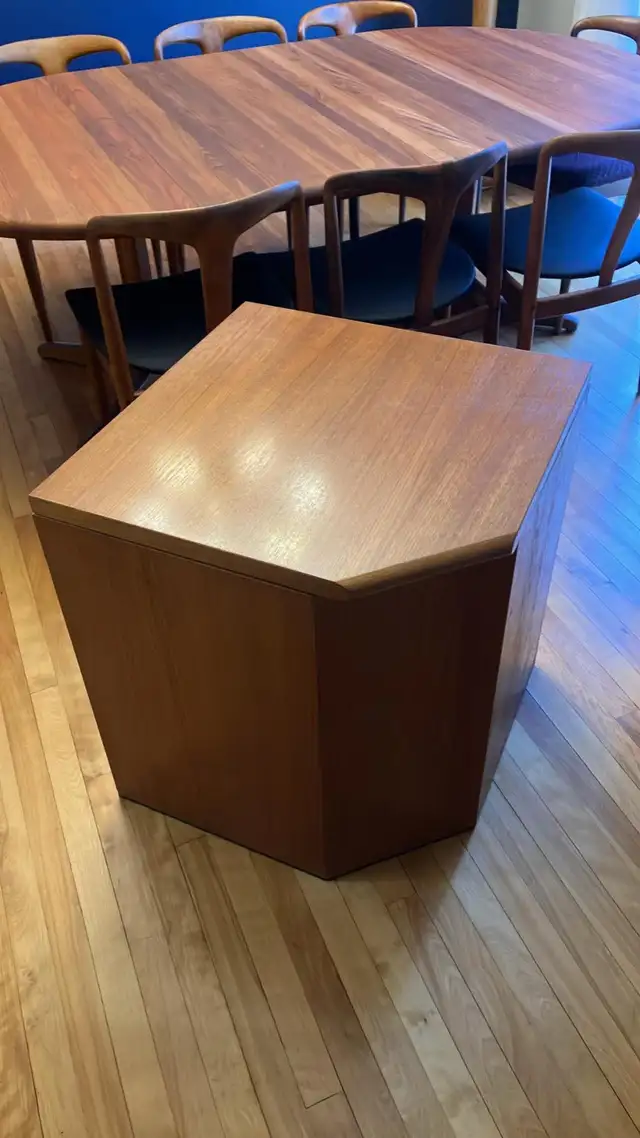 Mid century Meubles TECK TEAK. Commode d'angle / buffet biblioth - Photo 2