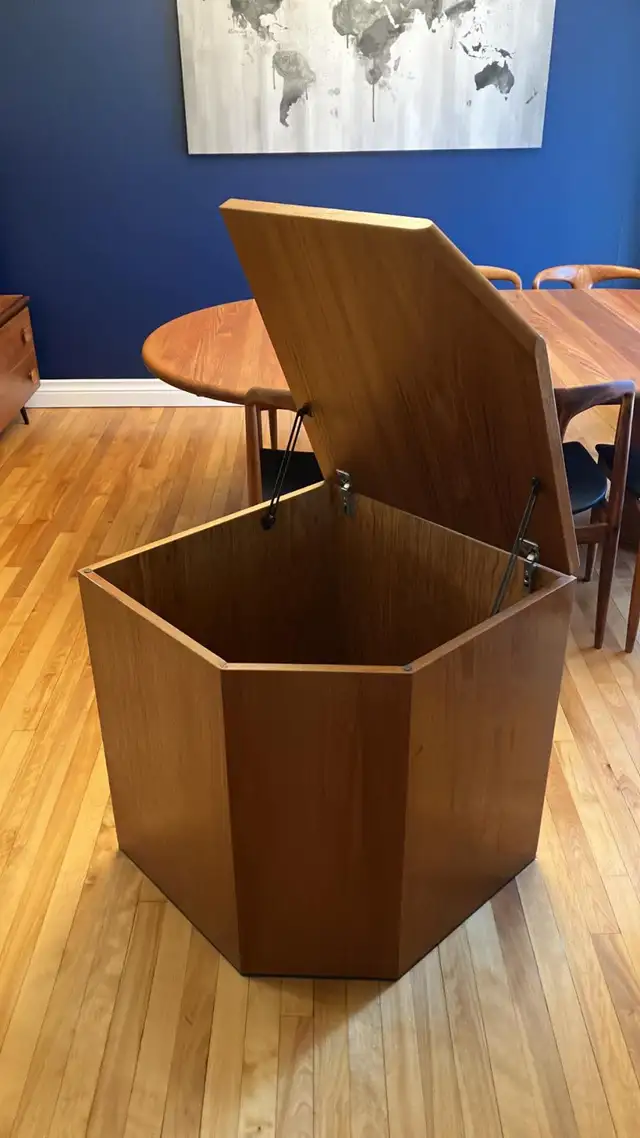 Mid century Meubles TECK TEAK. Commode d'angle / buffet biblioth - Photo 4