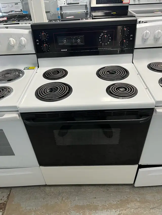30" white coil top stove with warranty on Wyse Road