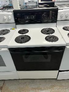 30" white coil top stove with warranty on Wyse Road
