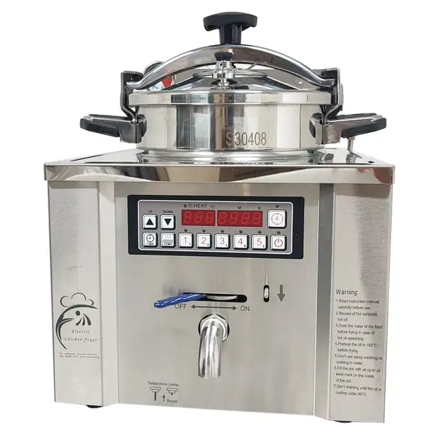 Numerical Control Desktop 304SS Pressure Fryer 16L 220V 022940