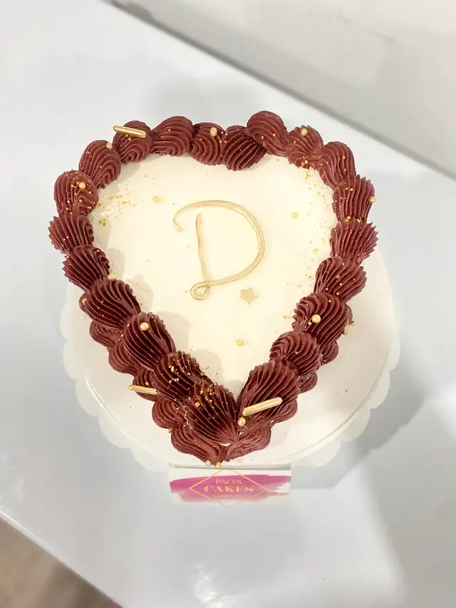 vintage heart cake burgundy - Photo 8