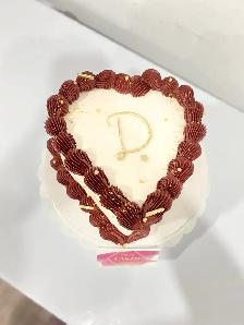 vintage heart cake burgundy - Photo 9