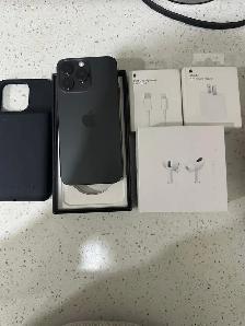 iPhone 15 pro max 256 gb New Display Airpods Pkg/Delivery