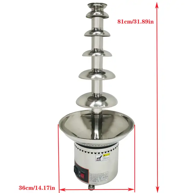 6-Tier Electric Chocolate Fountain Machine 110V activity 153967 - Photo 10