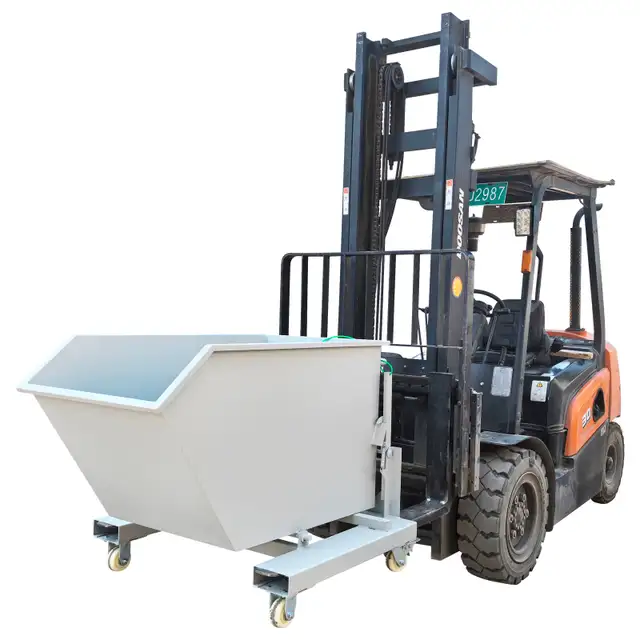 Self-Dumping Steel Hopper for Manual Operation Forklifts 170166