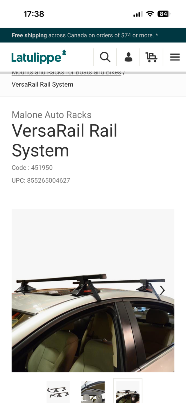 Rack de toit pour canot, kayak ou autres