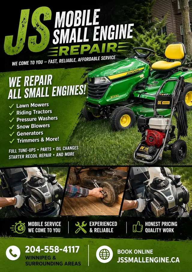 $60 Js Mobile Lawnmower Repair