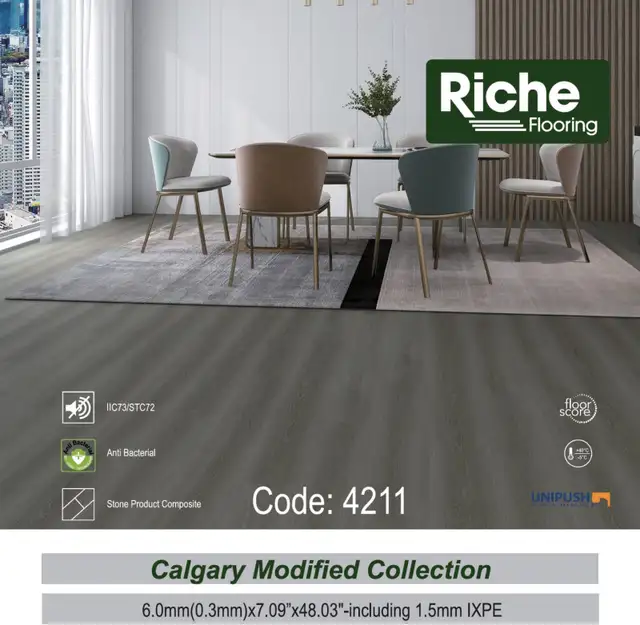 CLEARANCE $1.64/sqft | Riche Taupe Grey Oak SPC Flooring - Photo 2