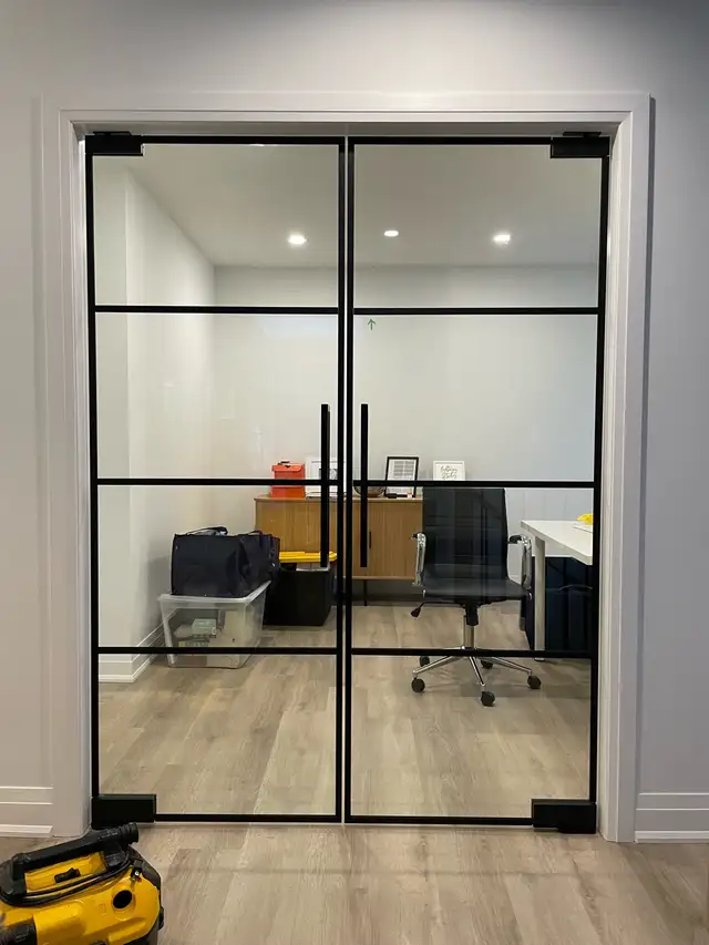 Frameless Glass Home Office Partition