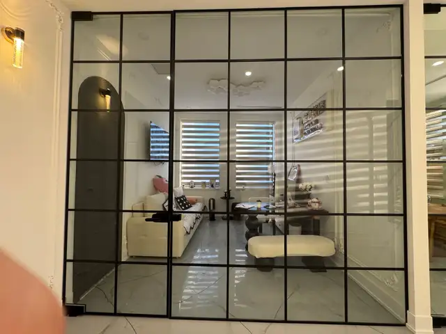 Frameless Glass Home Office Partition - Photo 7