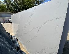 White Quartz Countertop  -  Factory unloaded