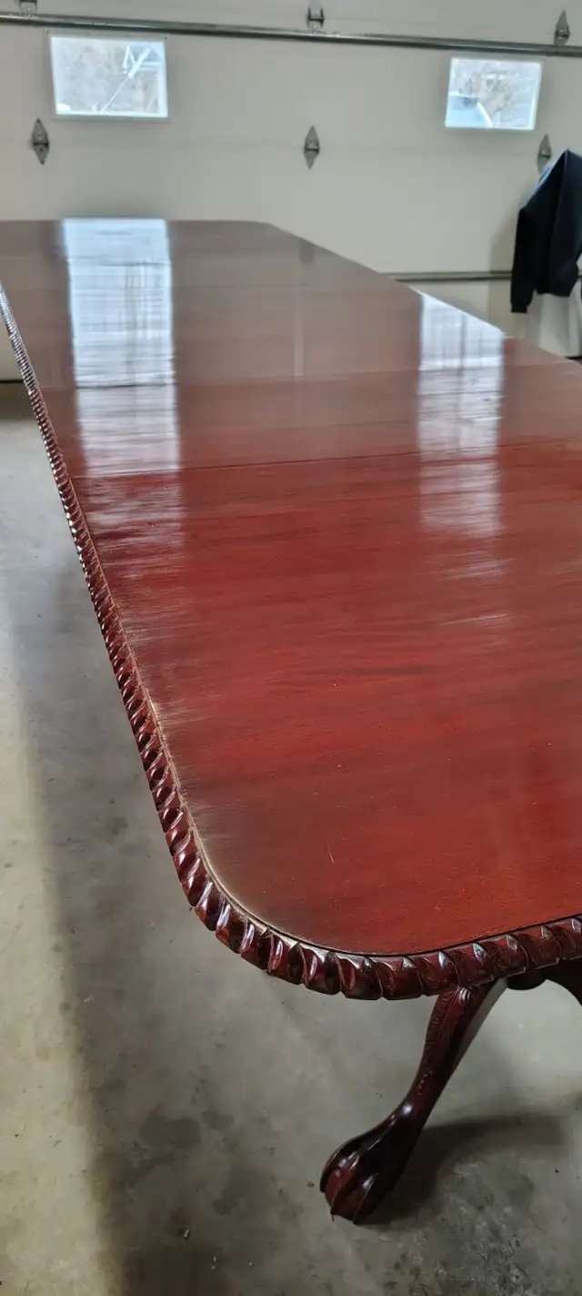 STUNNING&RARE12FTX46'3PEDESTAL DINING TABLE SOLID MAHOG 12CHAIRS - Photo 4