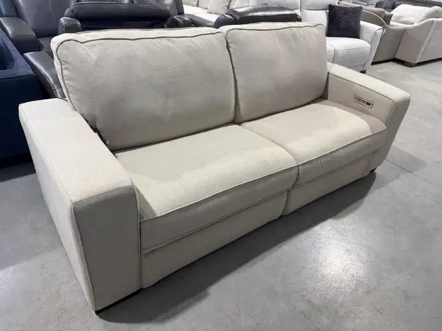 Fabric triple power reclining sofa - Photo 2