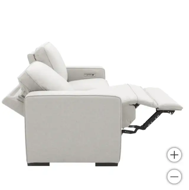 Fabric triple power reclining sofa - Photo 6