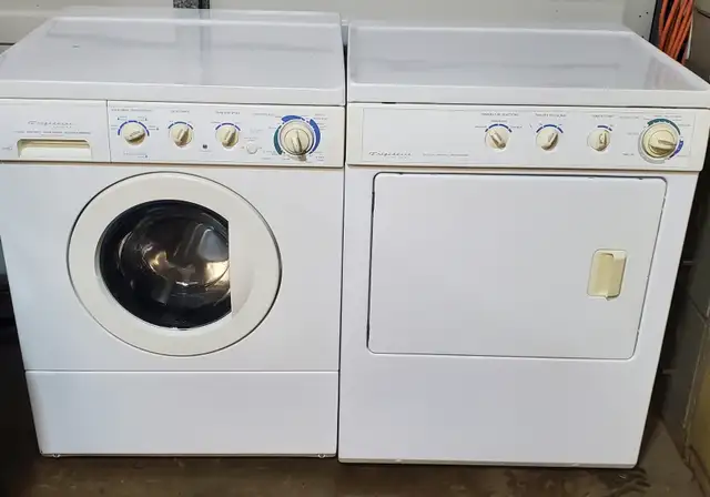 Frigidaire front loading stackable- working, clean