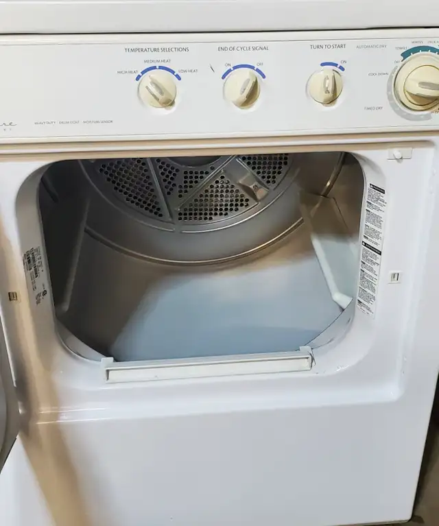 Frigidaire front loading stackable- working, clean - Photo 3