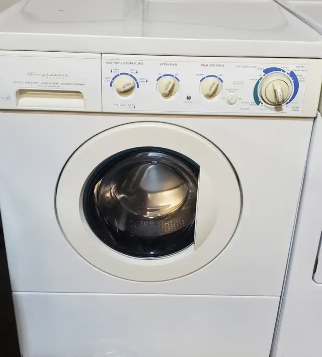 Frigidaire front loading stackable- working, clean - Photo 5