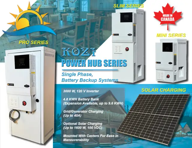 KOZI POWER HUB SERIES BATTERY BACKUP SYSTEMS