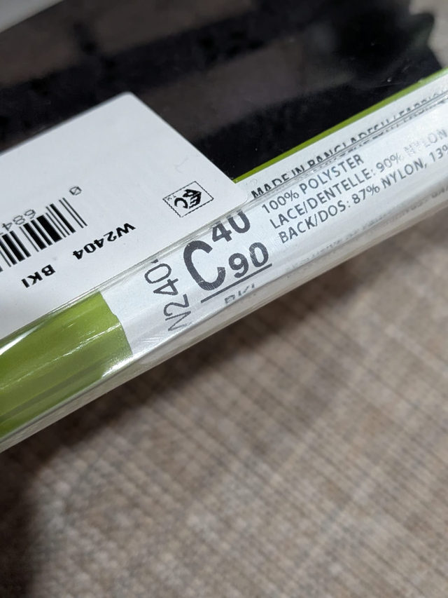 NEW Ladies WonderBra Black Bra 40C Wire Free Classic Support - Photo 3