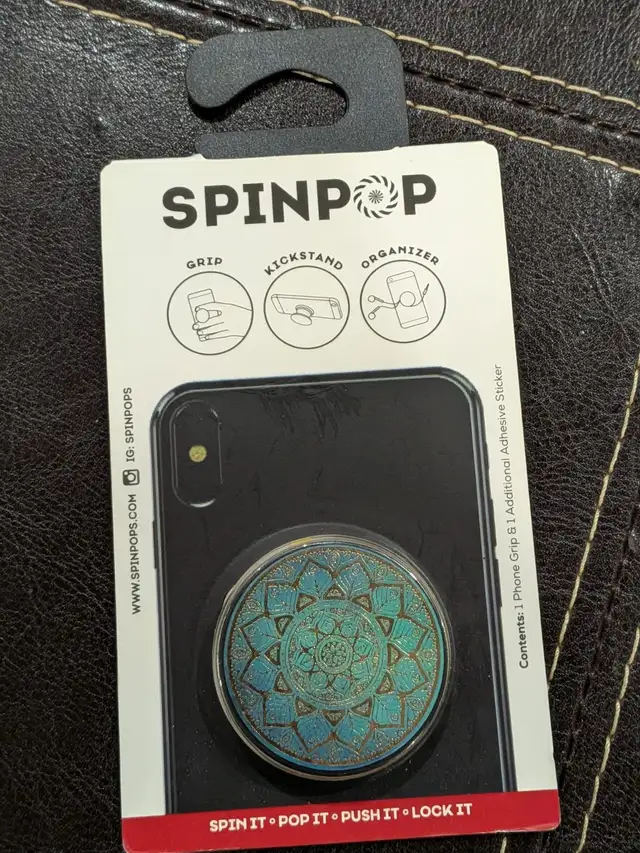 NEW Spinpop Phone Grip (w/ extra adhesive sticker) Mandala look