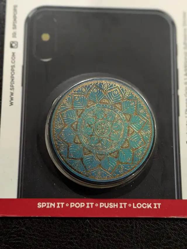 NEW Spinpop Phone Grip (w/ extra adhesive sticker) Mandala look - Photo 3