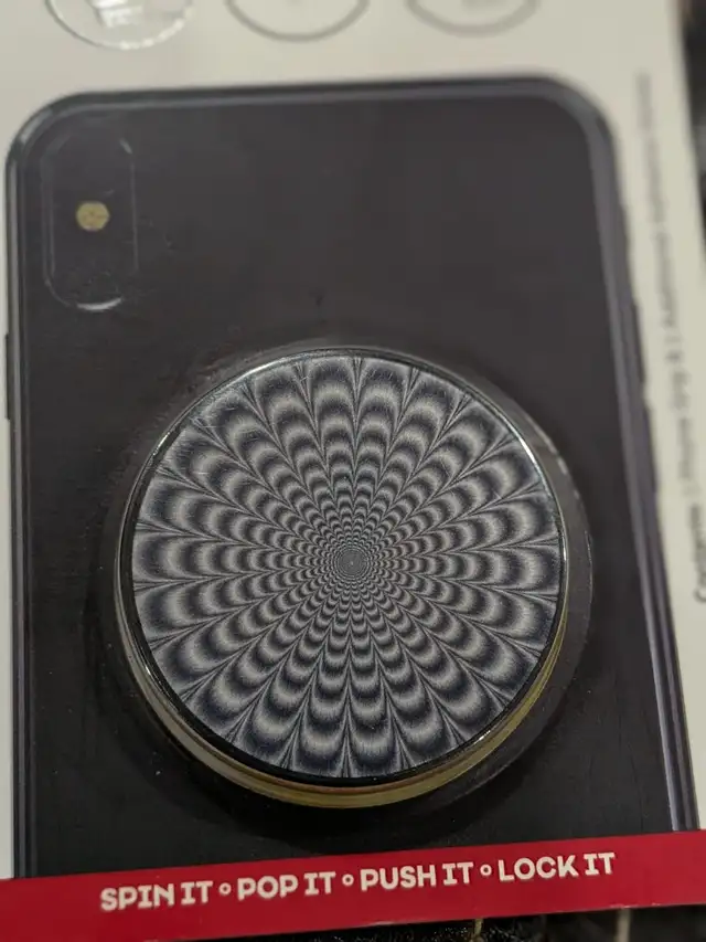 NEW Spinpop Phone Grip (w/extra adhesive sticker) Spiral look - Photo 3