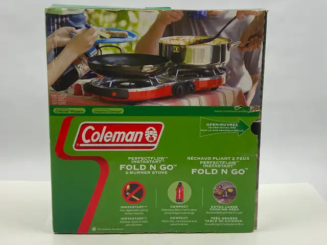 Coleman Fold-n-Go 2-Burner Portable Camping Stove. New!