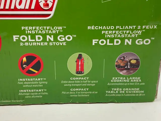 Coleman Fold-n-Go 2-Burner Portable Camping Stove. New! - Photo 2