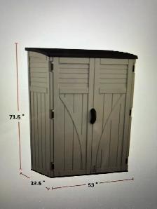 cabanon /remise de rangement verticale