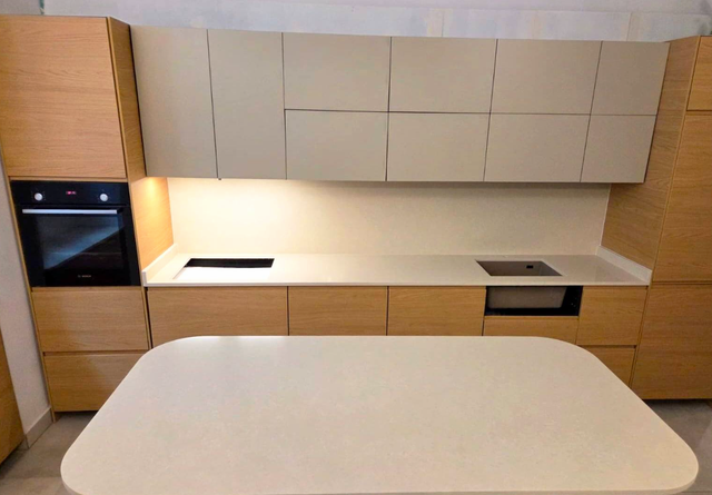 White Quartz Countertop with Plain White - Photo 2