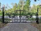 Iron Driveway Gate 20FT – Deer Style