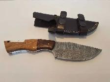 Damascus Fixed Blade Knife 4'