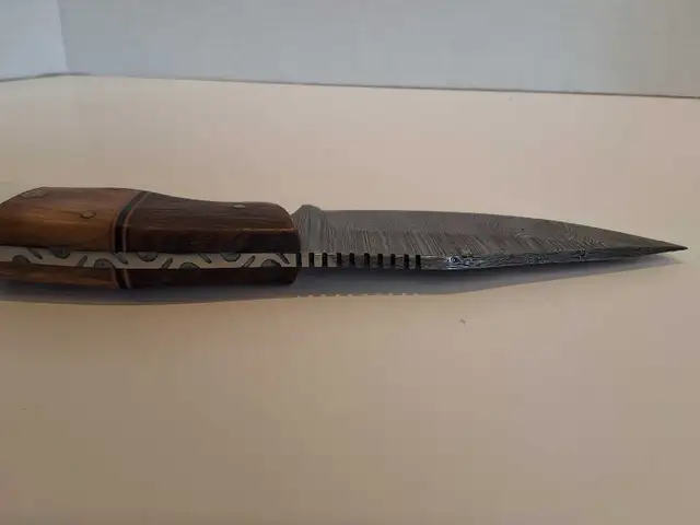Damascus Fixed Blade Knife 4' - Photo 7