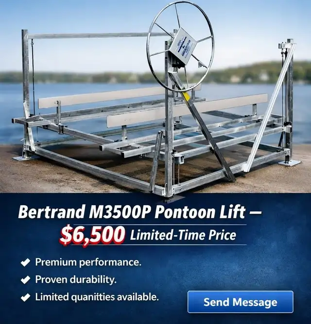 Bertrand M3500P Pontoon Lift — $6,500 Limited Time Price