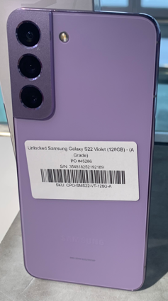 Unlocked Samsung S22 - 128 GB - $369 with 1-year Warranty