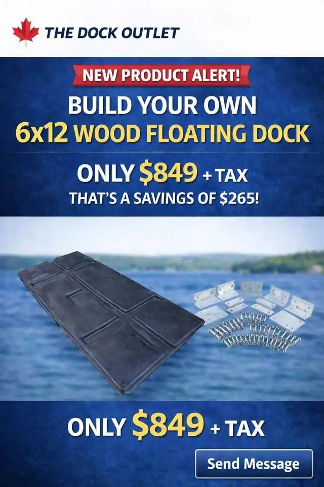 NEW PRODUCT ALERT! BUILD YOUR OWN 6x12 WOOD FLOATING DOCK ONLY $