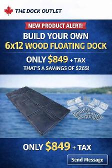 NEW PRODUCT ALERT! BUILD YOUR OWN 6x12 WOOD FLOATING DOCK ONLY $