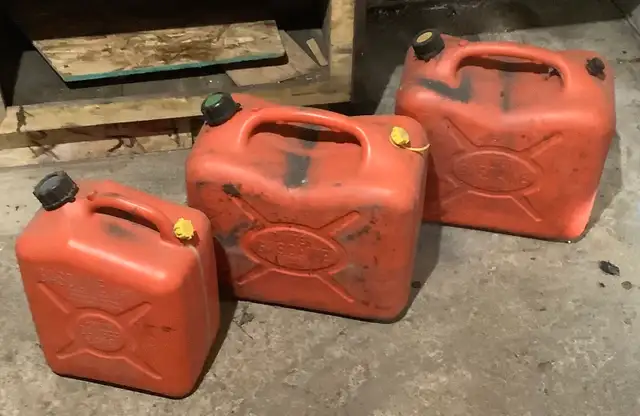 FOUR JERRY CANS FOR SALE - $20 FOR ALL!