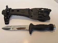 New Sun Fish Hi-Cut Scuba knife w/rubber leg sheath