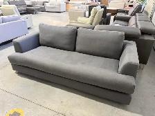 Grey fabric bench sofa