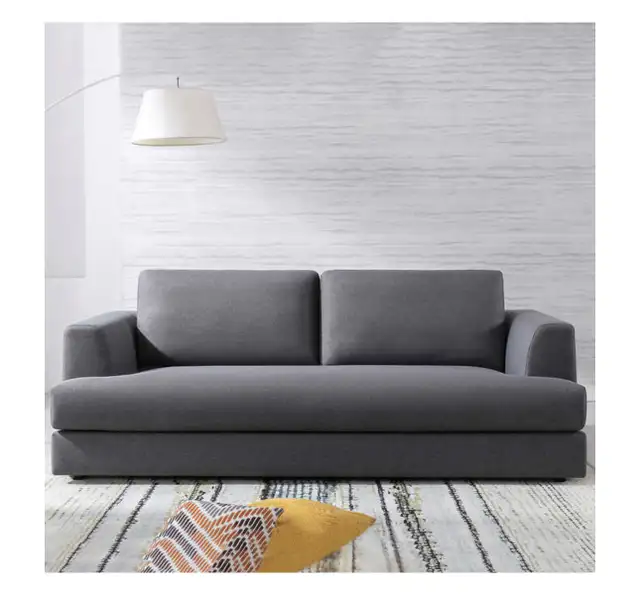 Grey fabric bench sofa - Photo 4
