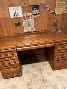 Desk, Corner unit,  Cabinet & free chair