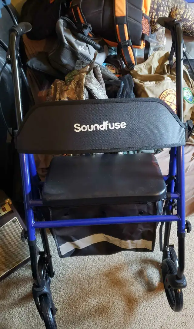 Rollator Walker, 350 lb max, 8' wheels