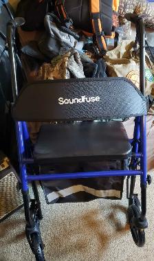 Rollator Walker, 350 lb max, 8' wheels