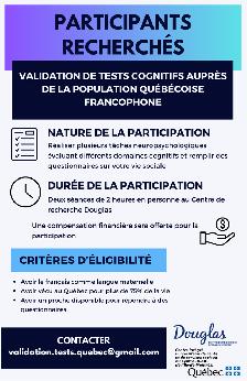 Participants recherchés pour une étude scientifique