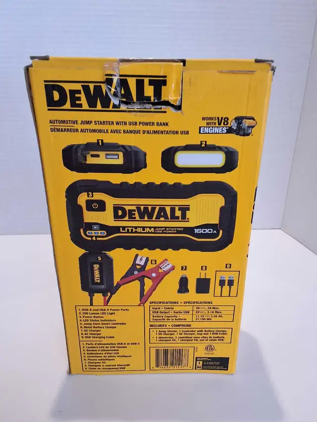 Dewalt DXAELJ16CA Car Battery Booster Jump Starter - Photo 2