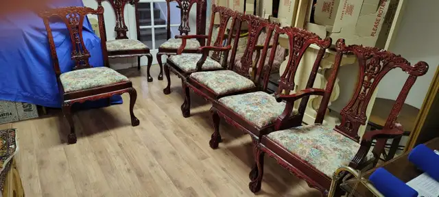 STUNNING&RARE12FTX46'3PEDESTAL DINING TABLE SOLID MAHOG 12CHAIRS - Photo 4